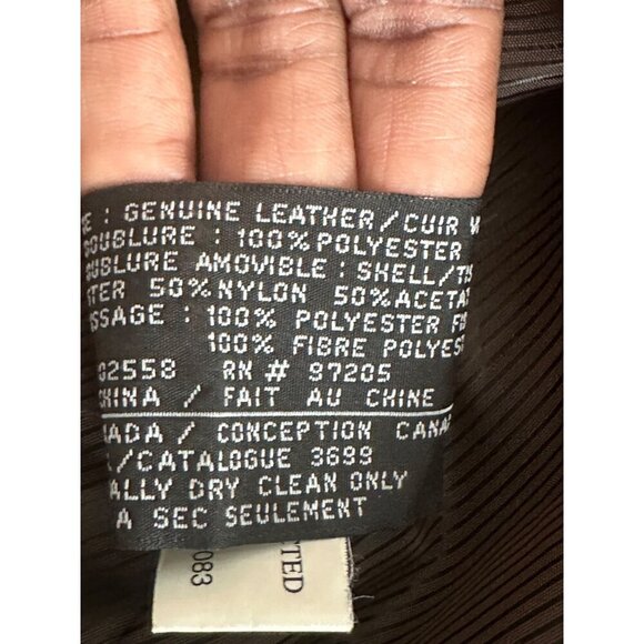 Danier Canada Thinsulate Leather Jacket With Removable Vest Warm Stylish Sz 6-8 - Picture 5 of 14